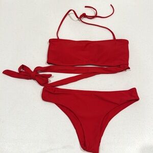Vibrant Red Bikini Set